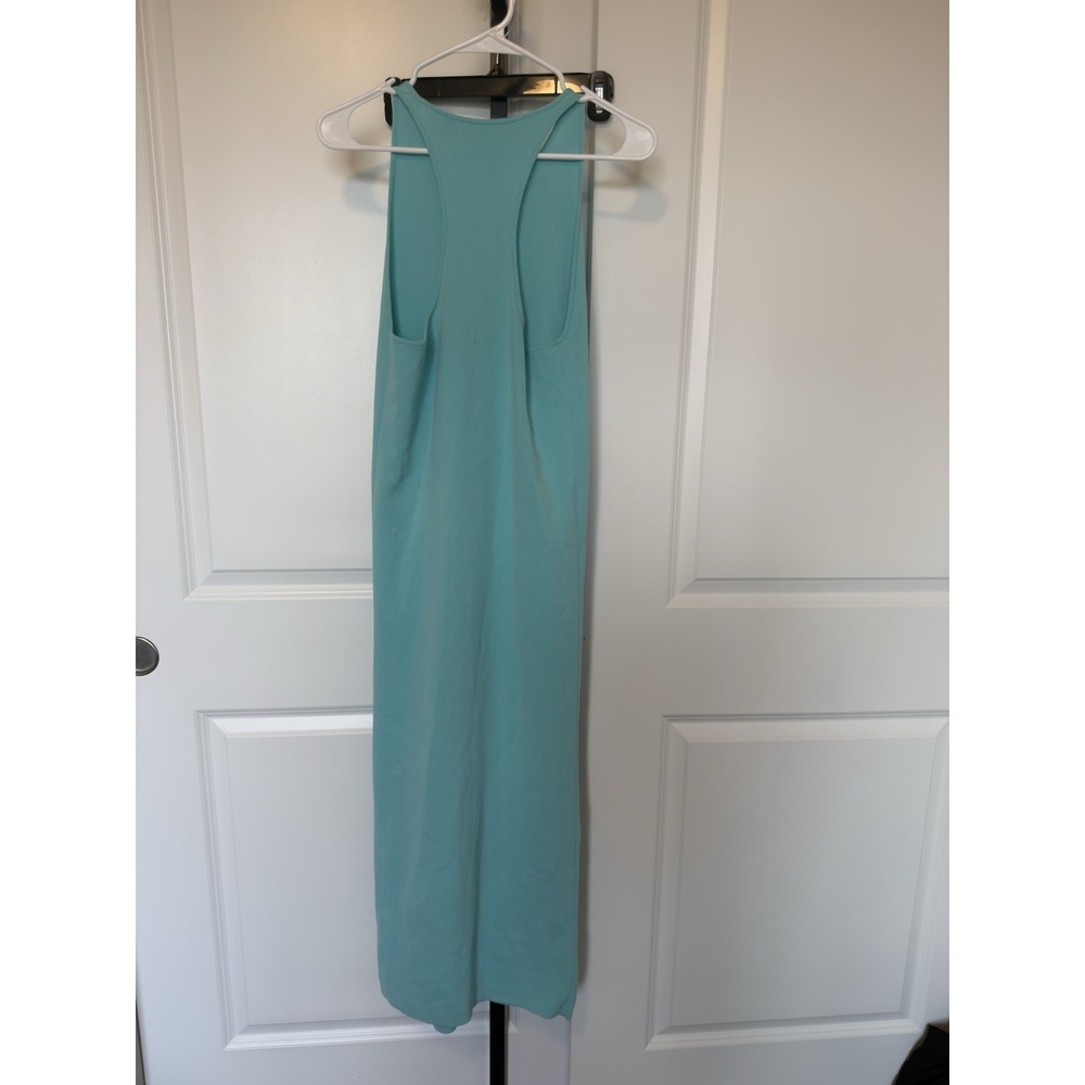 A.L.C. Turquoise Sleeveless Maxi Dress Teal Midi Fitted Size L - Picture 4 of 4